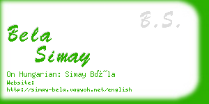 bela simay business card